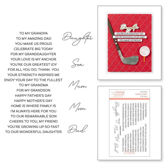 Nearest & Dearest -  Clear Stamp of the Month