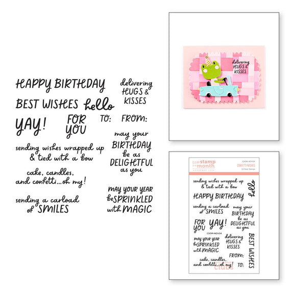 Confetti Wishes - Clear Stamp of the Month