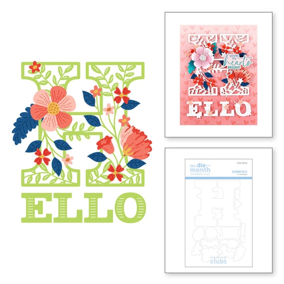 Blooming Hello - Small Die of the Month
