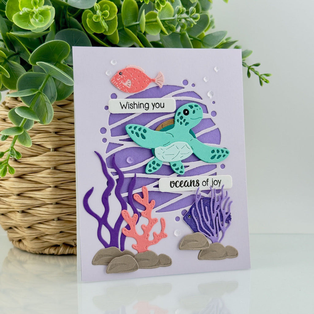 Mahalo Sea Turtle Small Die of the Month - card project 10