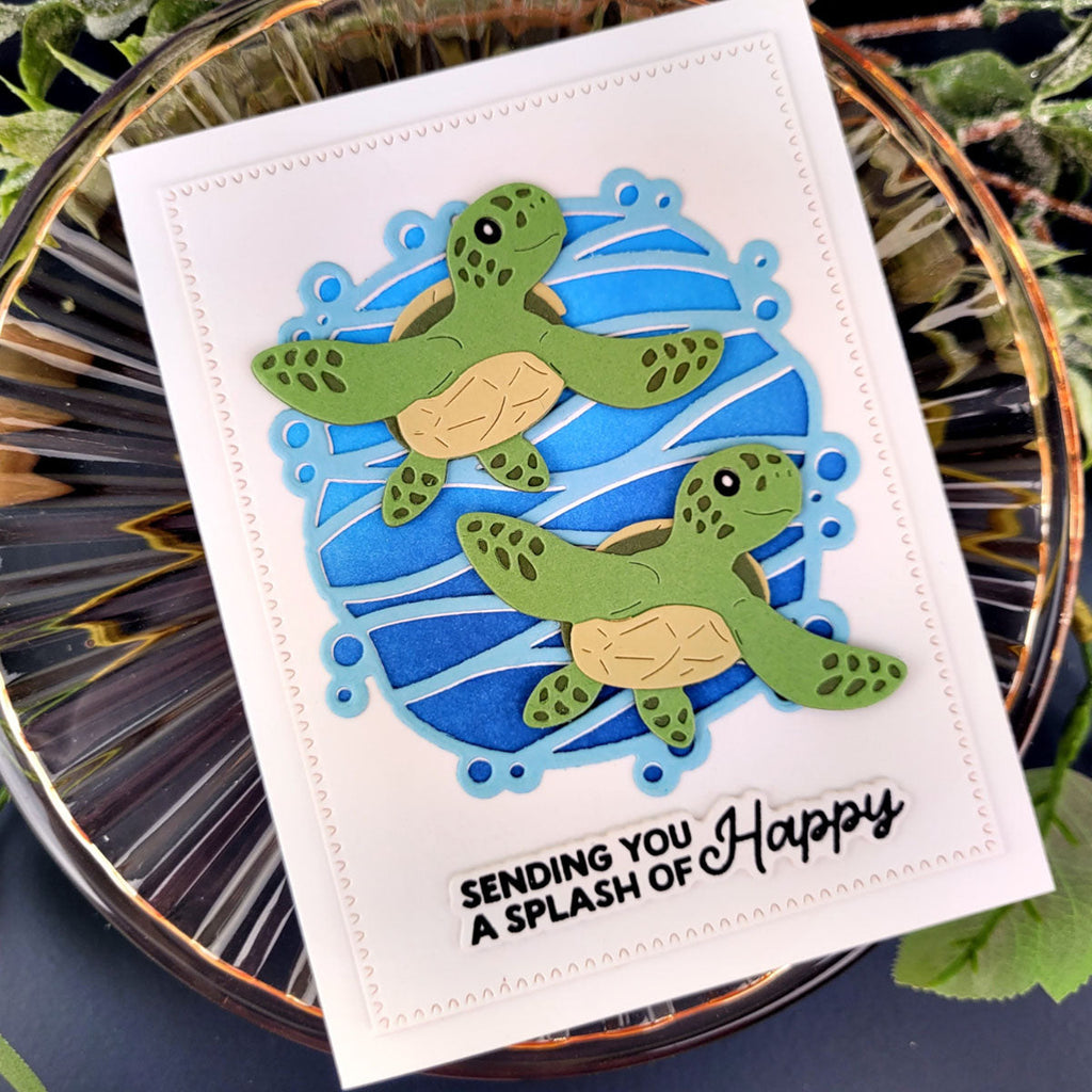 Mahalo Sea Turtle Small Die of the Month - card project 13