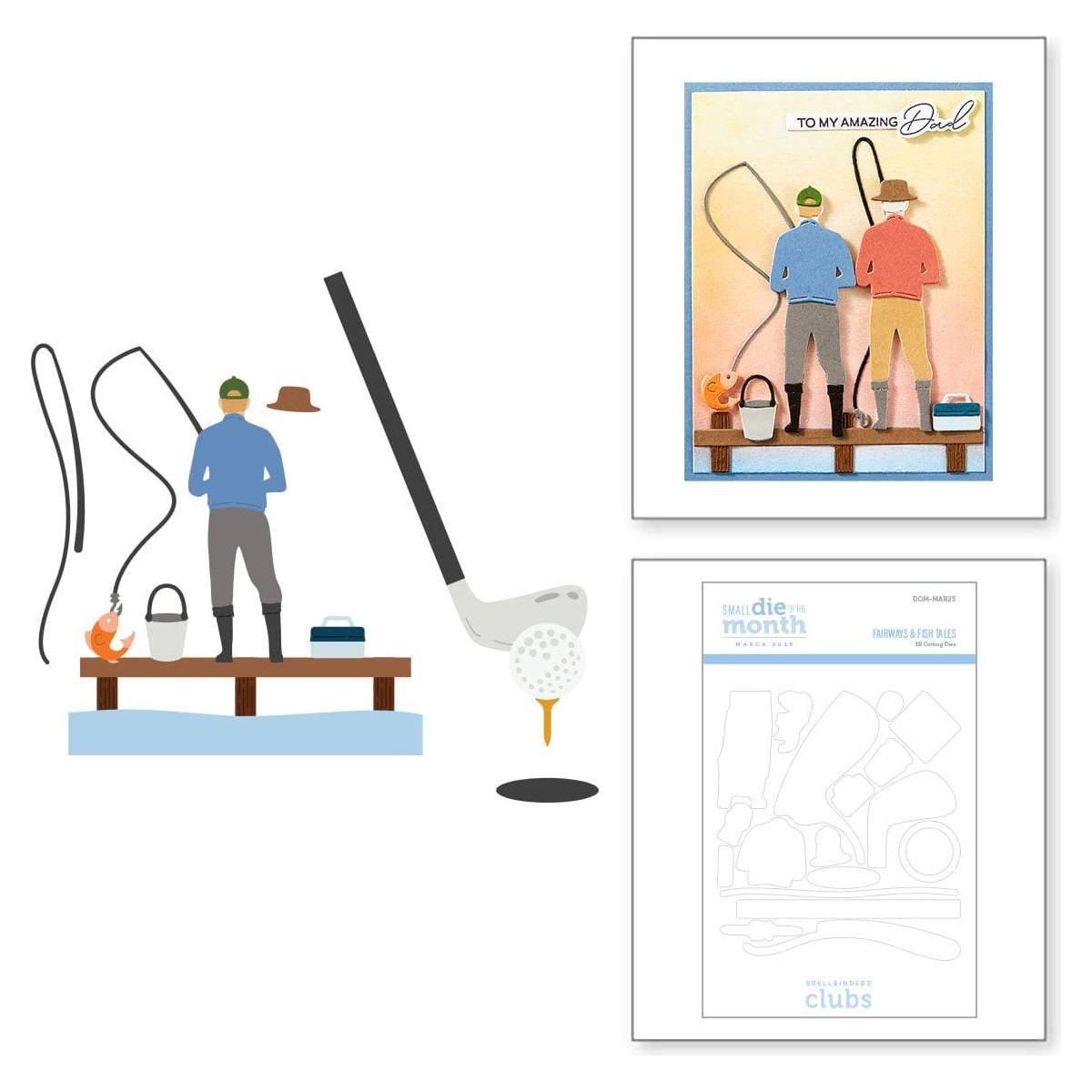 Fairways Fish Tales Small Die Of The Month Spellbinders Uk
