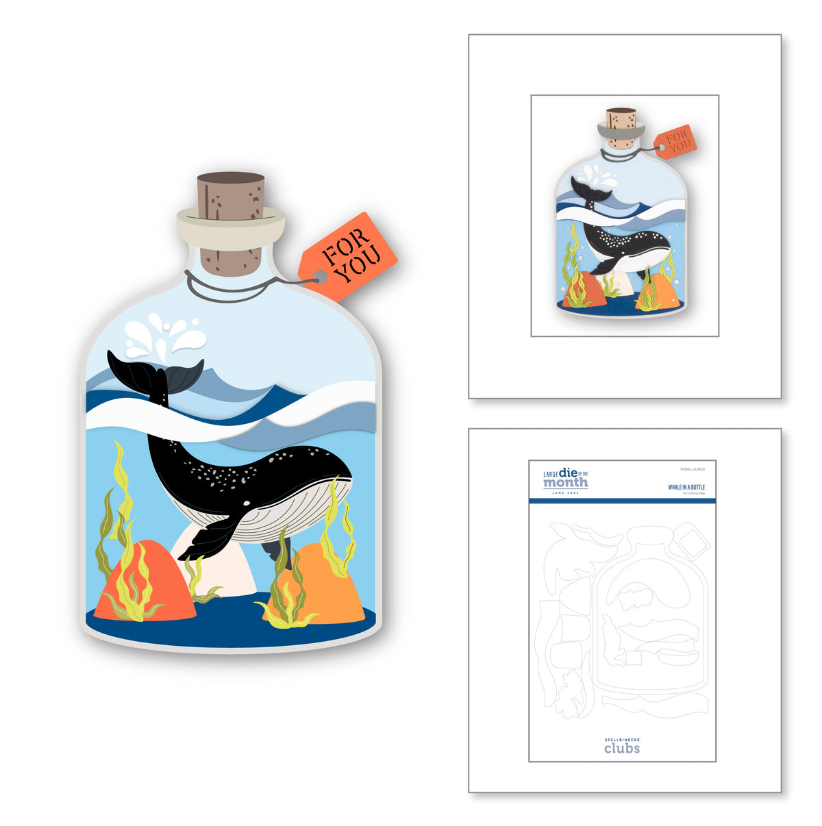 Whale In A Bottle Large Die Of The Month Spellbinders UK whale-in-a-bottle-large-die-of-the-month-spellbinders-uk
