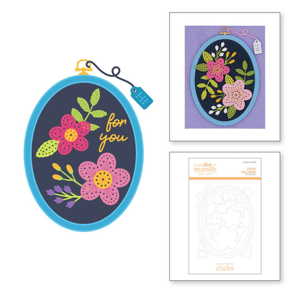 Stitched Wall Hanging - Stitching Die of the Month