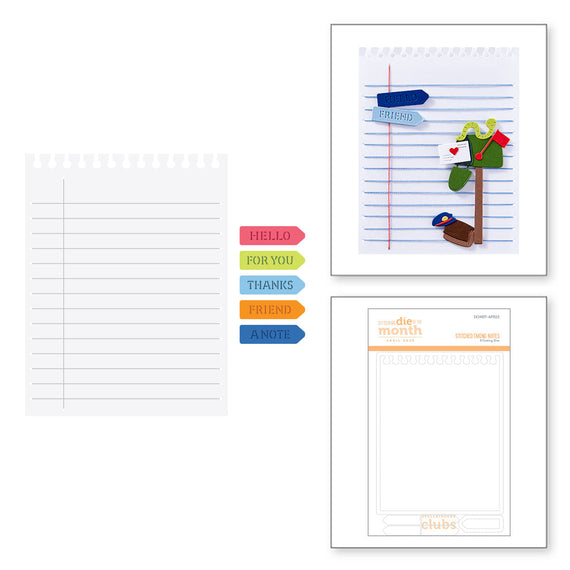 Stitched Taking Notes -  Stitching Die of the Month