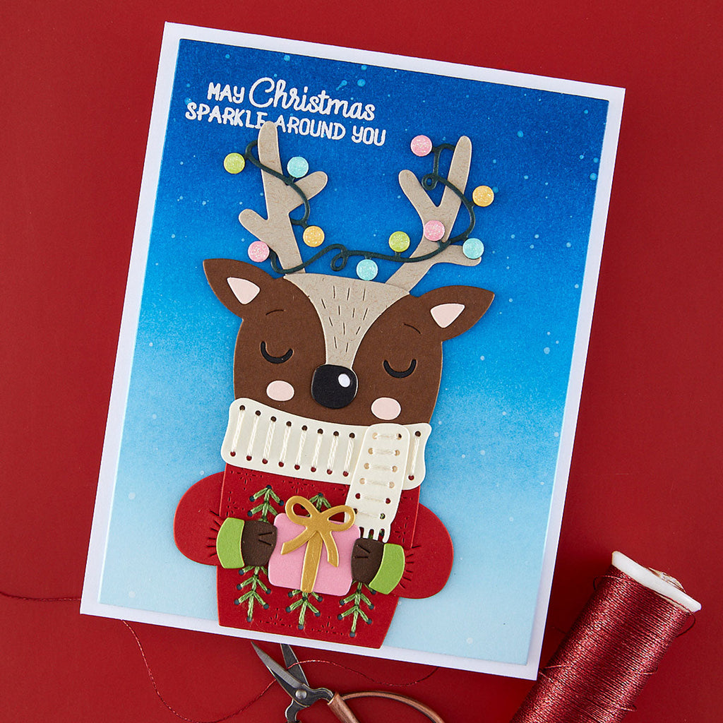 Sweater Weather Friend Stitching Die of the Month - card project 5