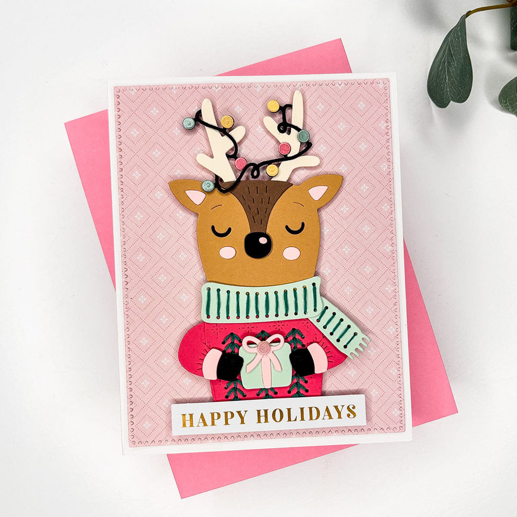 Sweater Weather Friend Stitching Die of the Month - card project 8