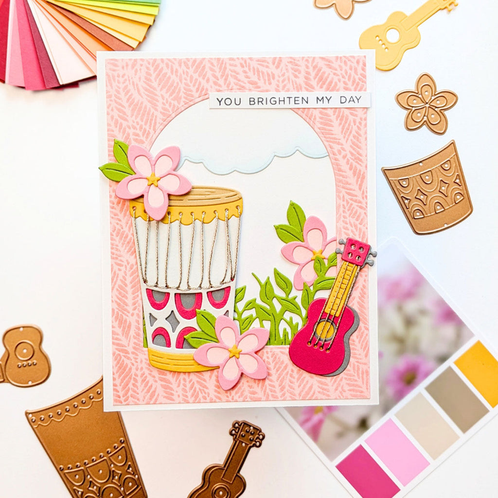 Luau Beats Stitching Die of the Month - card project 9