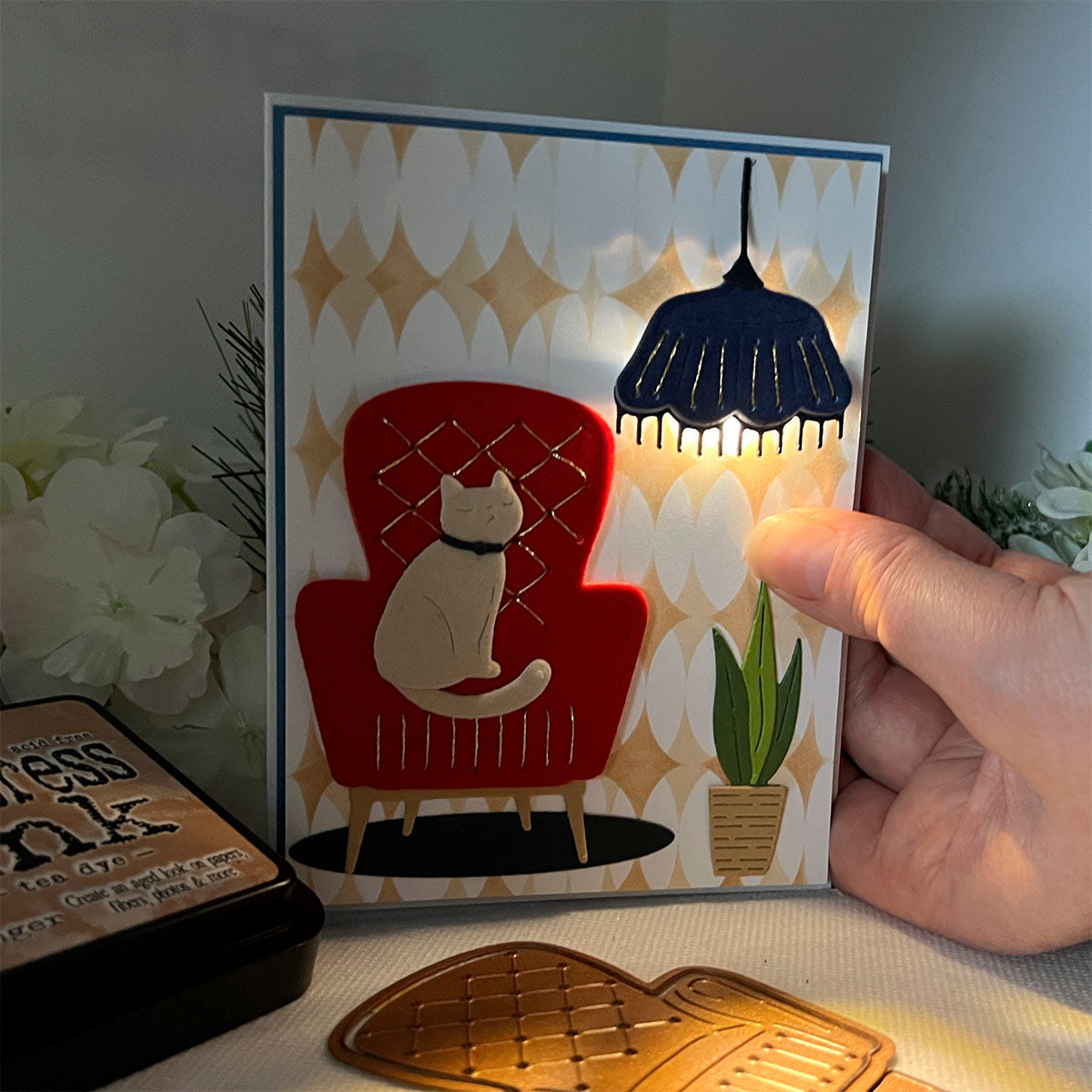 Stitched Study Nook -  Stitching Die of the Month