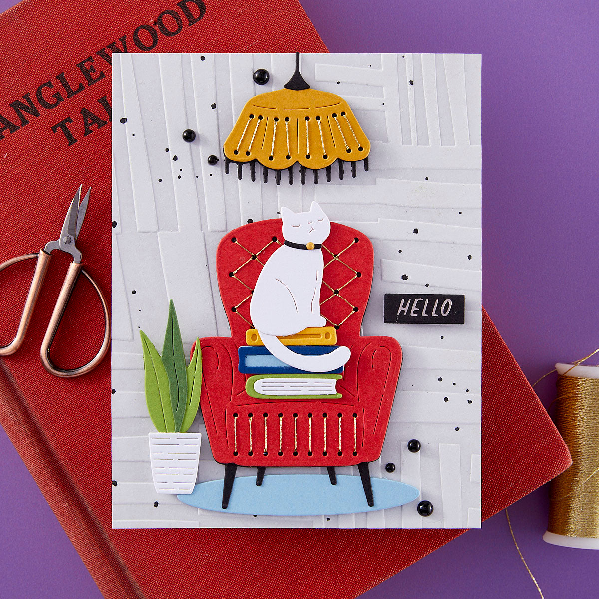 Stitched Study Nook -  Stitching Die of the Month