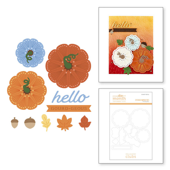 Stitched Pumpkin Tops - Stitching Die of the Month