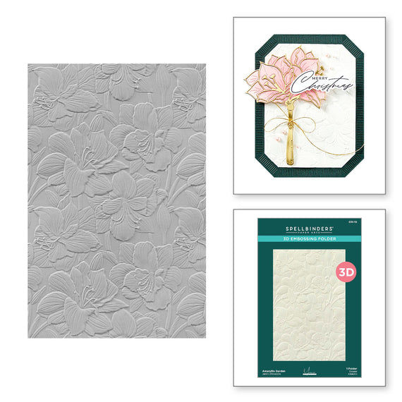 Amaryllis Garden 3D Embossing Folder from the Amaryllis Christmas Collection by Yana Smakula
