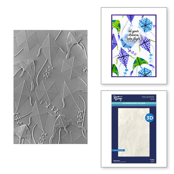 Flying Kites 3D Embossing Folder from the Sky's the Limit Collection by Simon Hurley