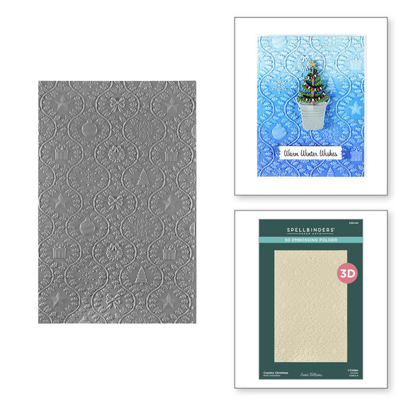 Country Christmas 3D Embossing Folder by Annie Williams