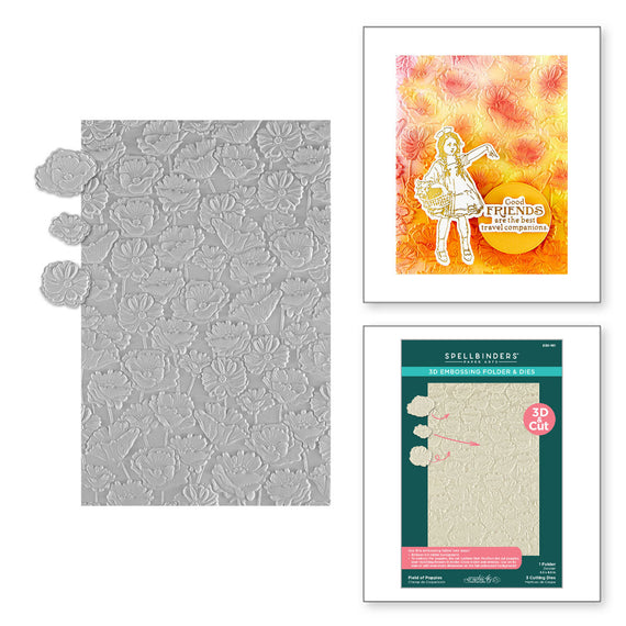 Field of Poppies 3D Embossing Folder & Die Set by Graphic 45