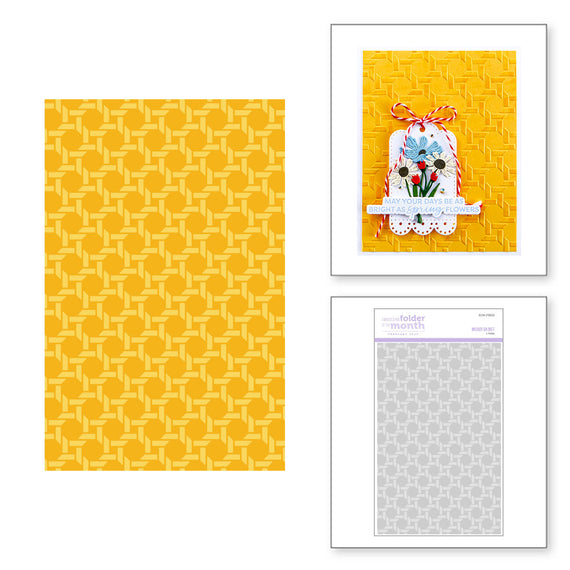 Wicker Basket -  Embossing Folder of the Month