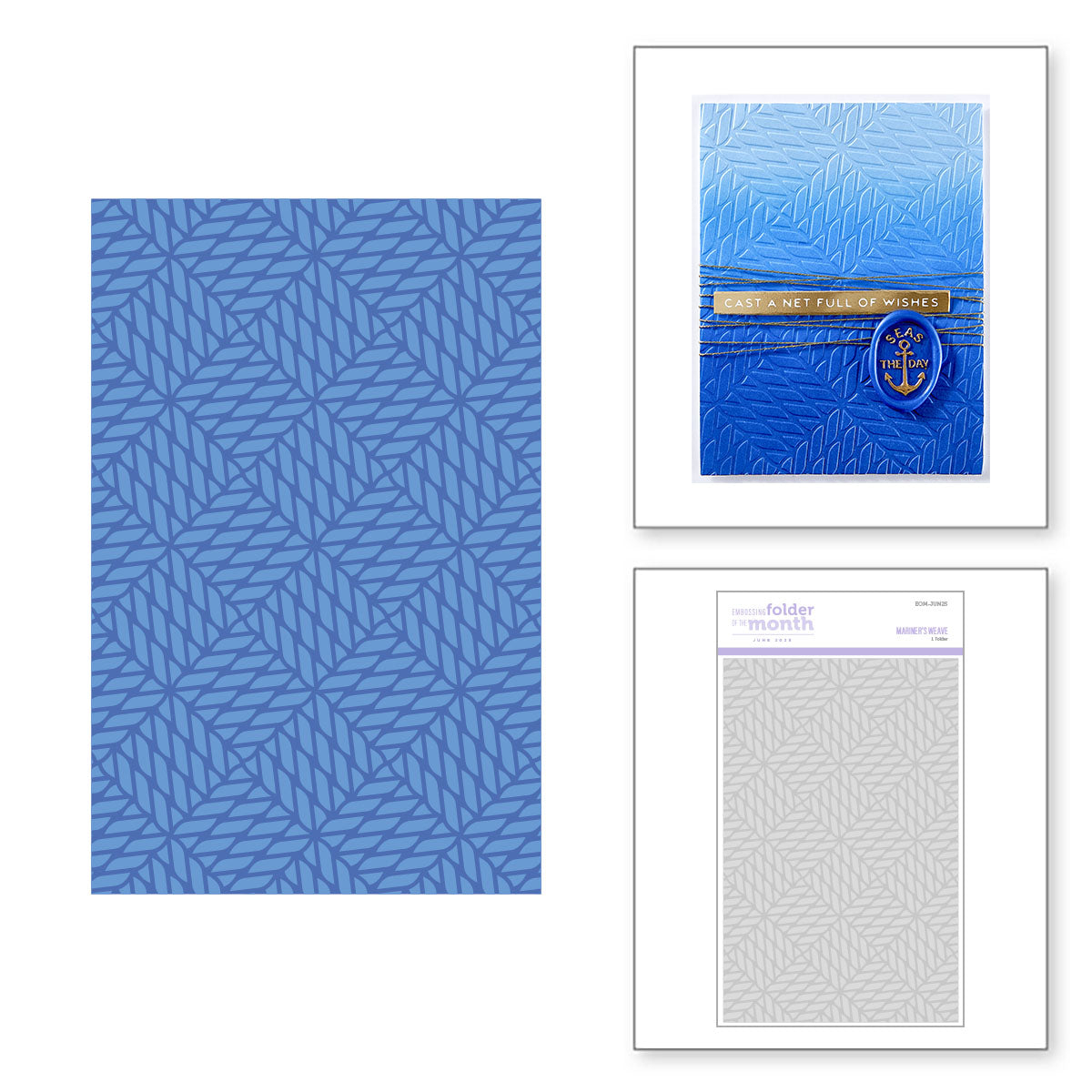 Mariner's Weave - Embossing Folder of the Month – Spellbinders UK
