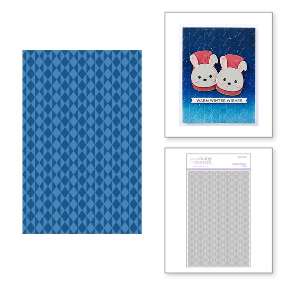 Checkered Argyle  - Embossing Folder of the Month