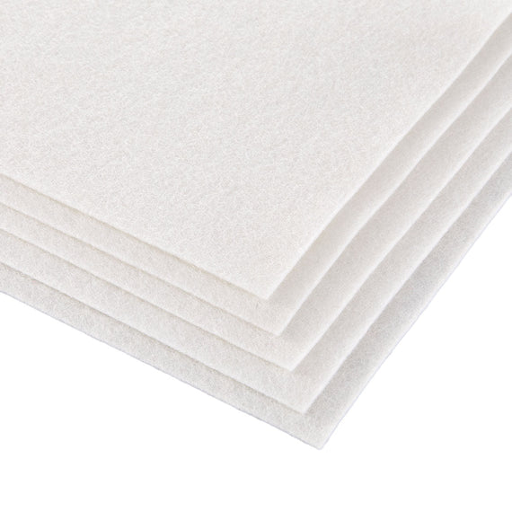 Merino Wool Felt Sheets - Snow