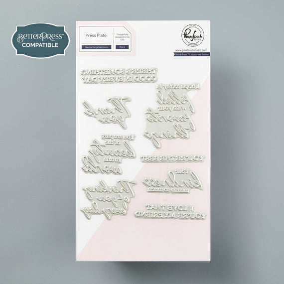 PinkFresh Studio My Favorite Sentiments Press Plates