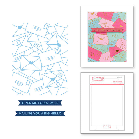 Scattered Letters -  Glimmer Hot Foil Kit of the Month (Plates & Die Only)