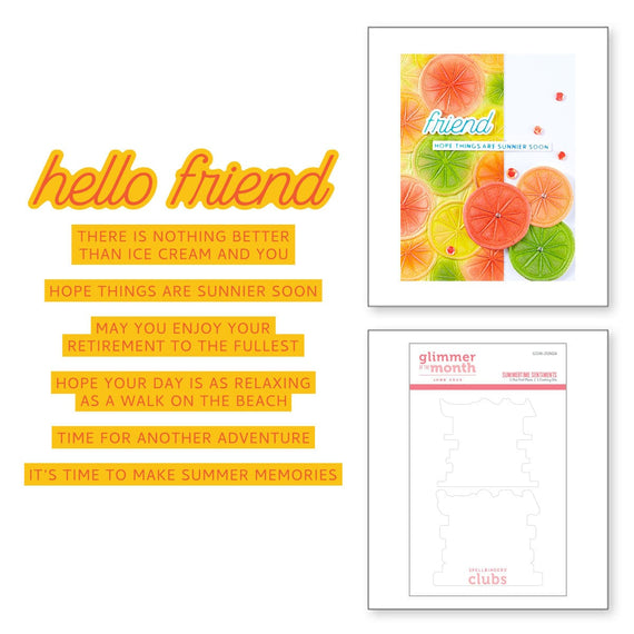 Summertime Sentiments - Glimmer Hot Foil Kit of the Month (Plates & Die Only)