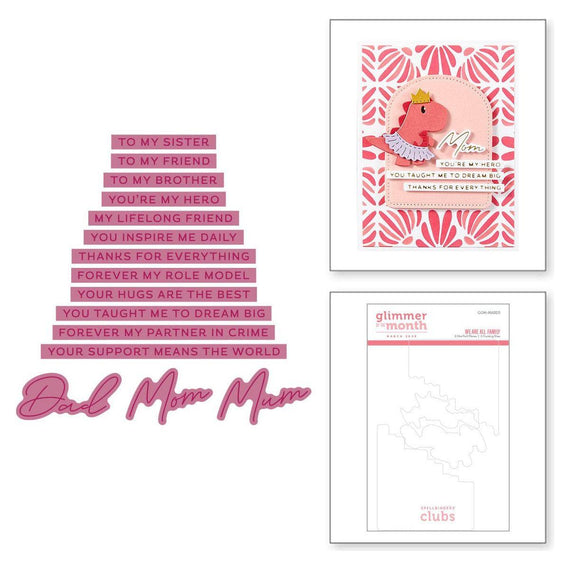 We Are All Family -  Glimmer Hot Foil Kit of the Month (Plates & Die Only)