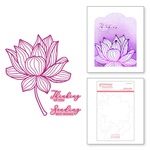 Tropical Bloom - Glimmer Hot Foil Kit of the Month (Plates & Die Only)