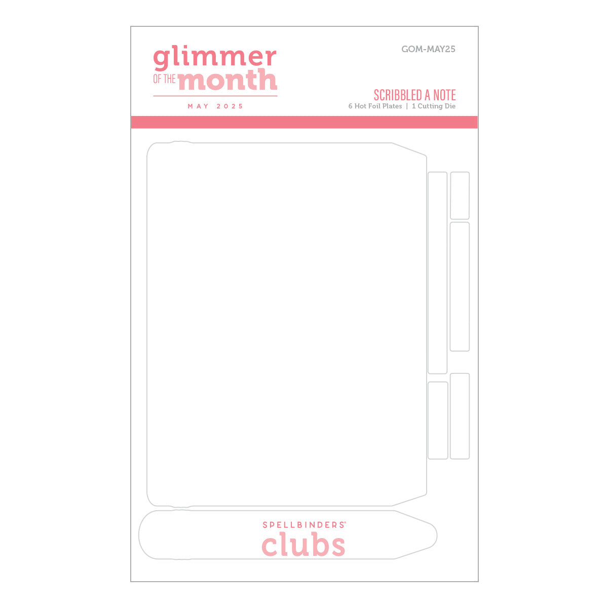 Scribbled A Note -  Glimmer Hot Foil Kit of the Month (Plates & Die Only)