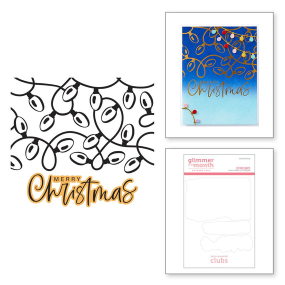 Festive Lights - Glimmer Hot Foil Kit of the Month (Plates & Die Only)