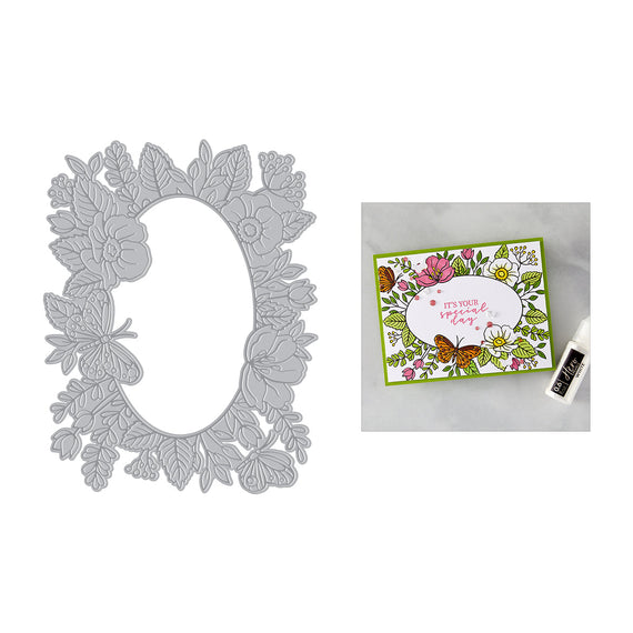 Hero Arts - Floral Frame Letterpress + Foil Plate