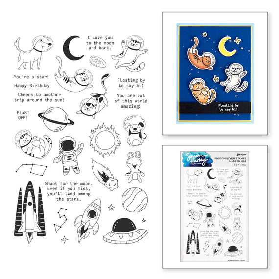 Ranger Space Friends Clear Stamp Set by Simon Hurley create.