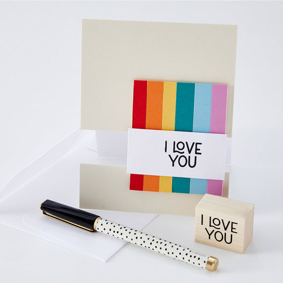 Just A Note Woodblock Ink 'N Stamp Set