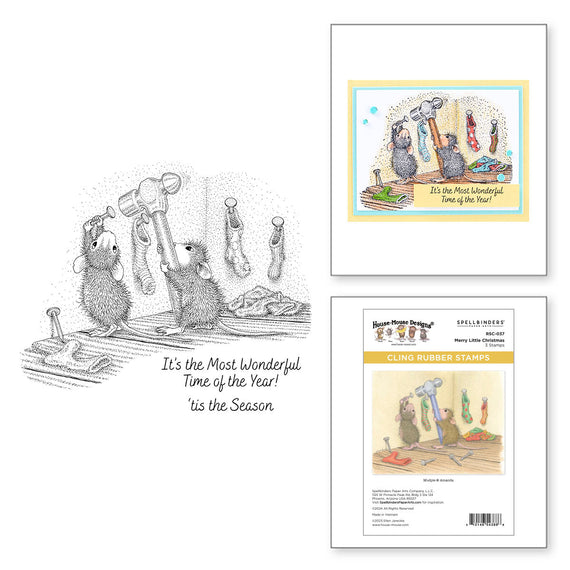 Merry Little Christmas Cling Rubber Stamp Set