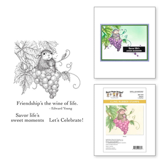 Cheers Cling Rubber Stamp from the House-Mouse Sweet Moments Collection