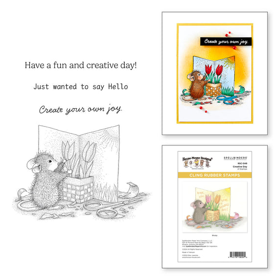 Creative Day Cling Rubber Stamp Set from the House-Mouse Creative Day Collection