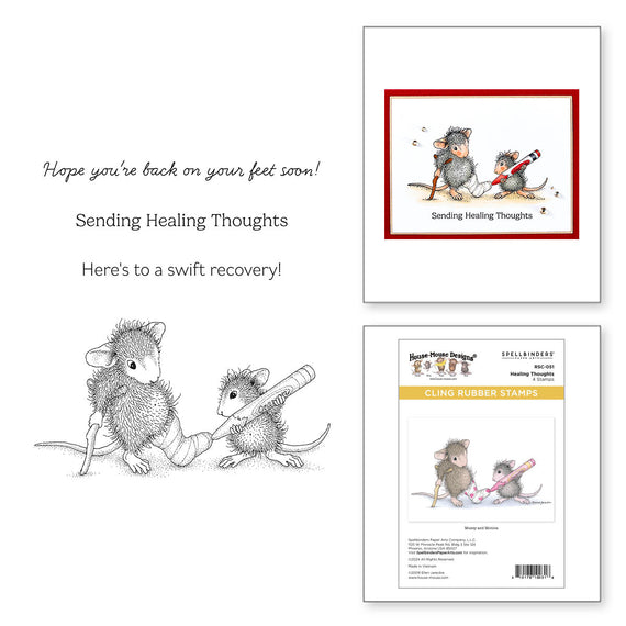 Healing Thoughts Cling Rubber Stamp Set from the House-Mouse Creative Day Collection