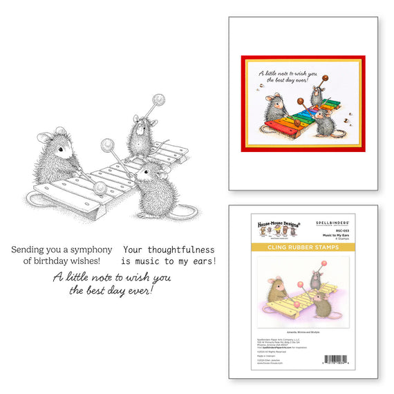 Music to My Ears Cling Rubber Stamp Set