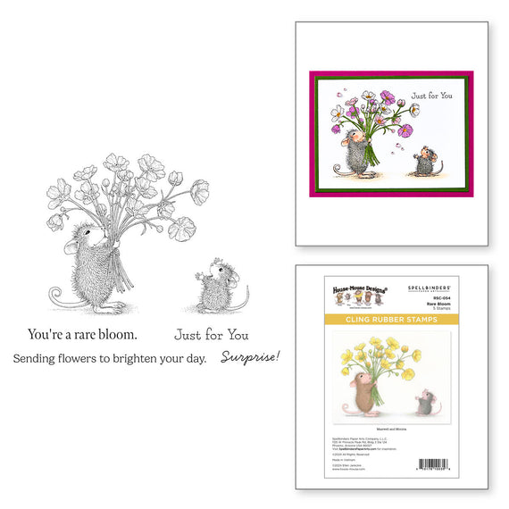 Rare Bloom Cling Rubber Stamp Set