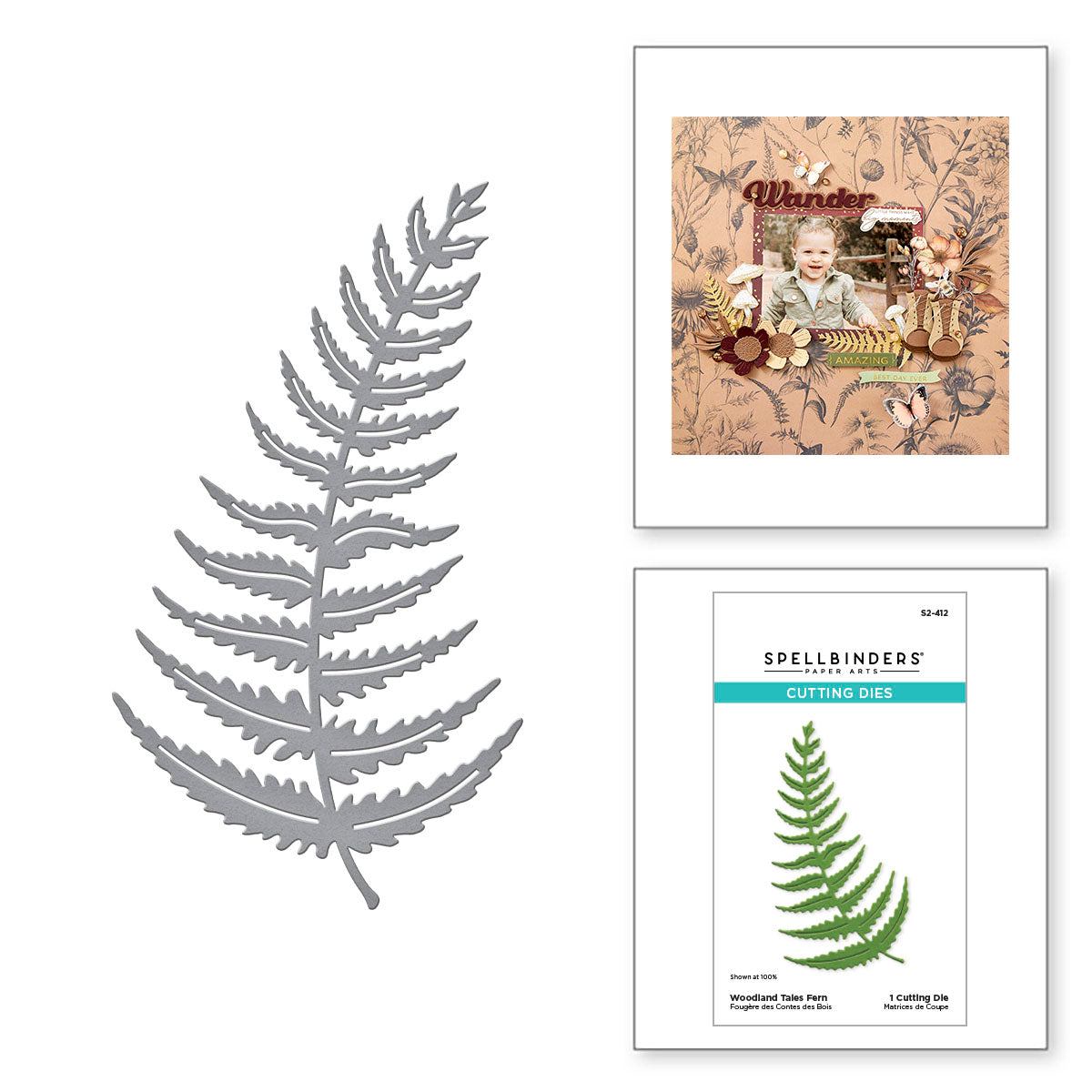 Woodland Tales Fern Etched Dies from the Woodland Tales Collection ...