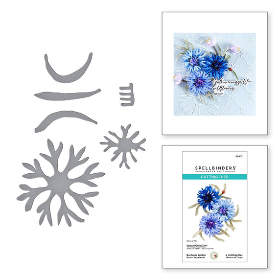 Bachelor Button Etched Dies by Susan Tierney-Cockburn