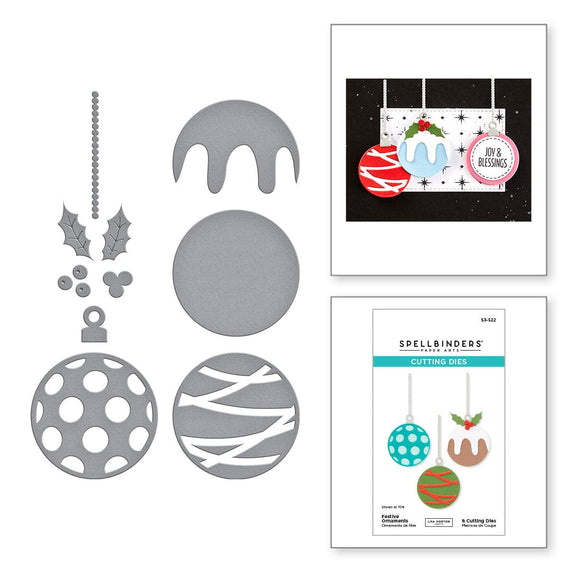 Festive Ornaments Etched Dies by Lisa Horton