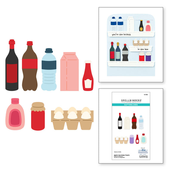 Spell It Out Fridge Staples Etched Dies - Coordinates with May 2025 Large Die of the Month Club