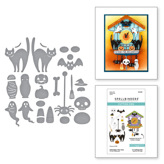 Halloween Tick Tock Etched Dies