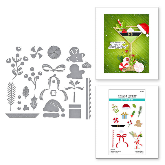 Christmas Cocktails Etched Dies