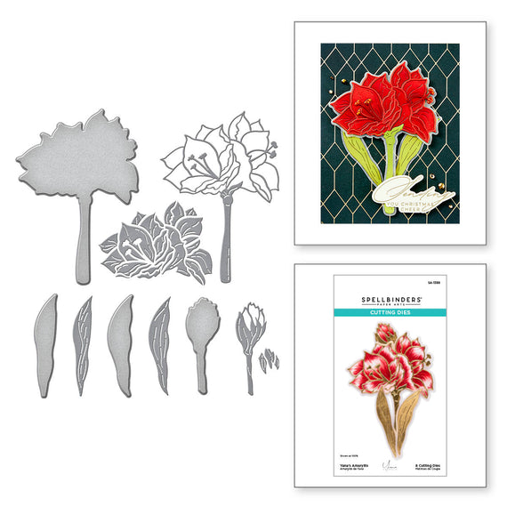 Yana's Amaryllis Etched Dies from the Amaryllis Christmas Collection by Yana Smakula