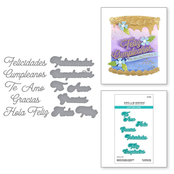 Spanish Everyday Sentiments Etched Dies