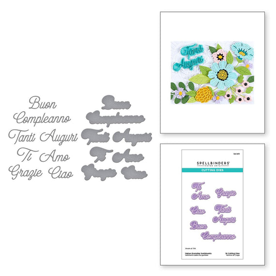 Italian Everyday Sentiments Etched Dies