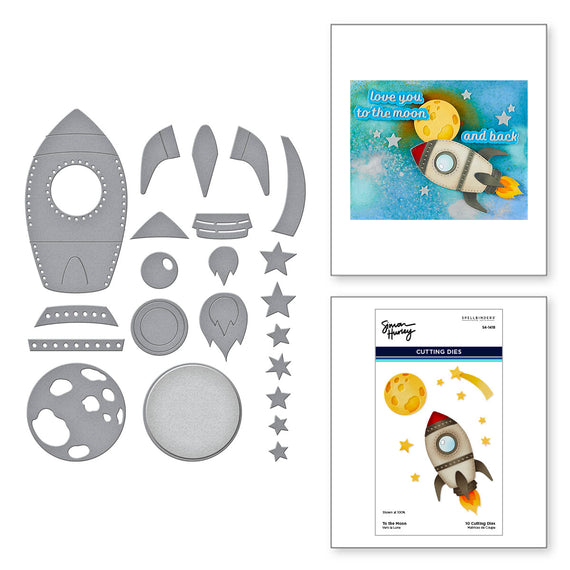 To the Moon Etched Dies by Simon Hurley