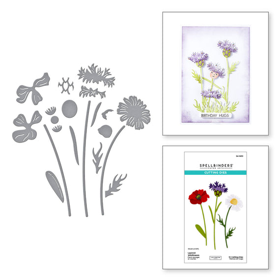 Layered Wildflowers Etched Dies by Lisa Horton